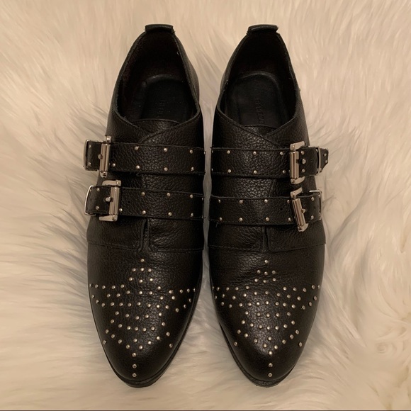 Rebecca Minkoff Studded Leather Black Booties 7.5 - Picture 2 of 14
